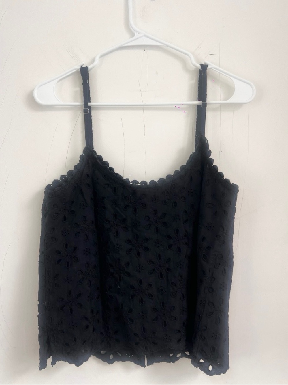 Abercrombie & Fitch black lace eyelet Boho Summer Tank Size
M